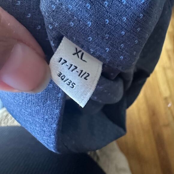 Lucky Brand Men’s Blue Slim Fit Stretch Button-Up Shirt - Picture 8 of 9